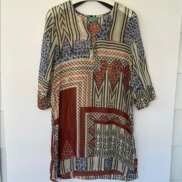 Antica Sartoria by Giacomo Cinque Swim Kaftan Dress Coverup Large - Picture 1 of 14